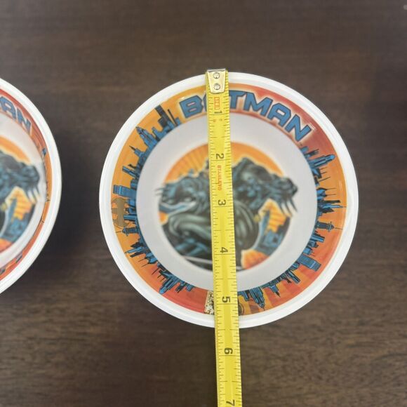 BATMAN Set of TWO Bowls Trudeau Dinnerware 5.5" Melamine DC Comics Children Kids - Picture 11 of 13